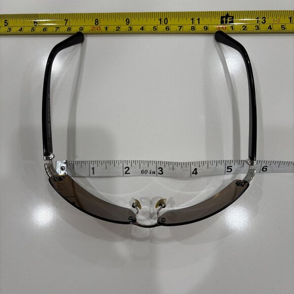 Versace Rhinestone Logo Black Brown Rimless Sunglasses Designer Case Timeless main image 9